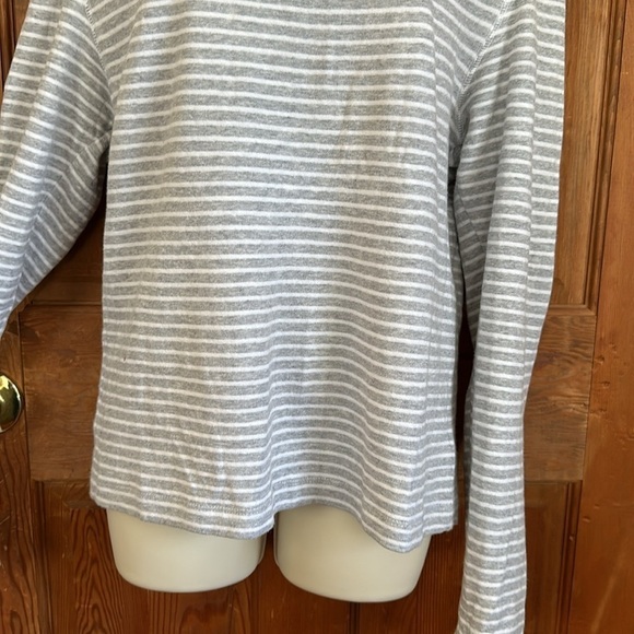 James Perse Standard Womens Grey White Striped Cowl Neck Size 2 (Medium) - Picture 4 of 11